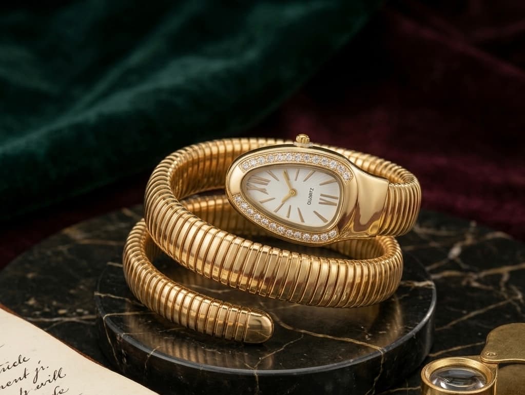 White sassy serpent watch