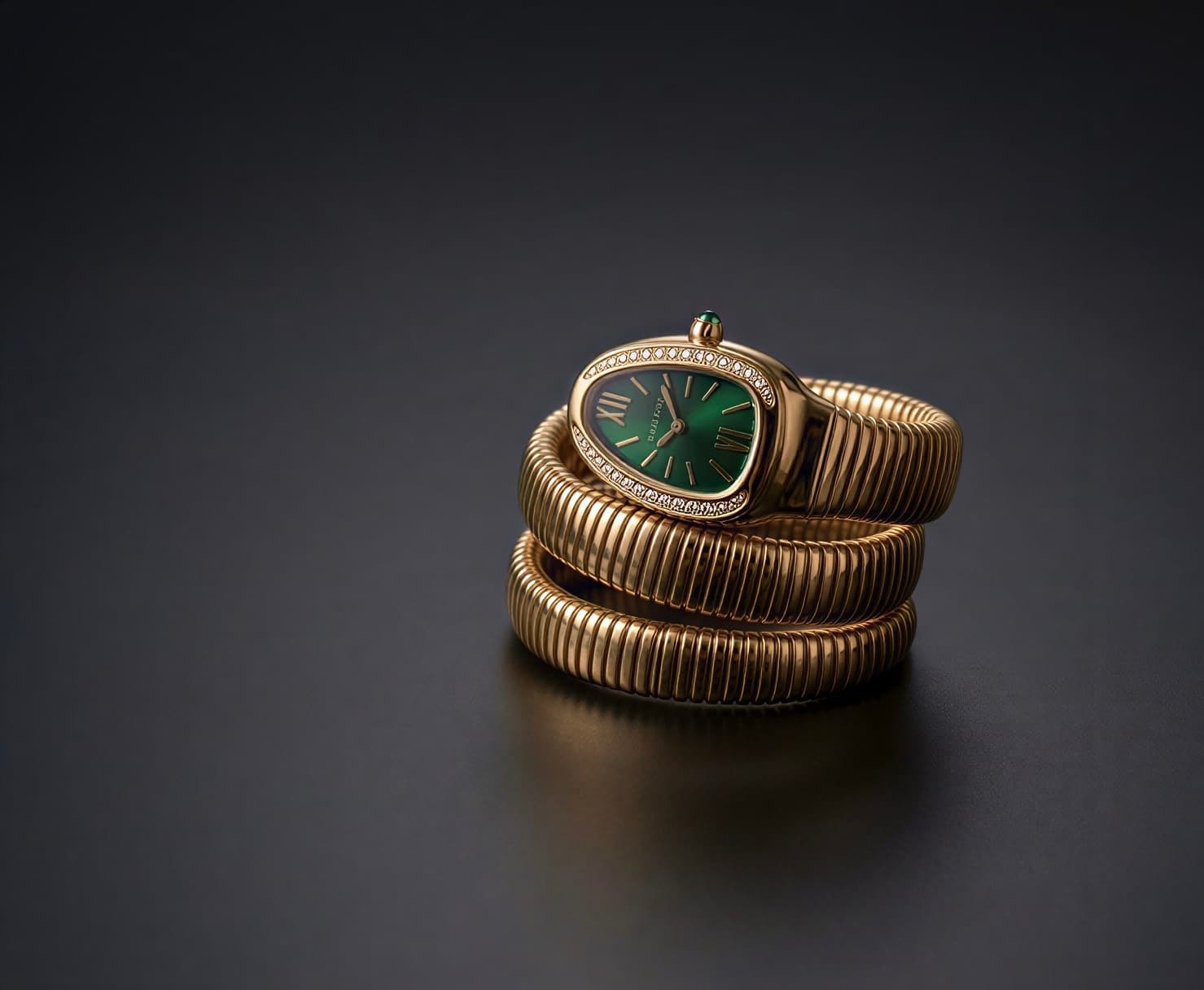 Green Sassy serpent watch